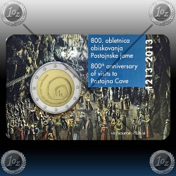2 EVRO SLOVENIJA 2013* (Postojnska jama) KARTICA